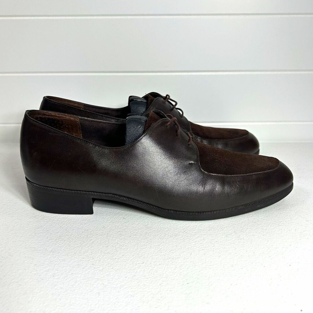Munro Women’s Size 9.5 M Brown Leather Lace-Up Derby Dress Shoes Round Toe USA